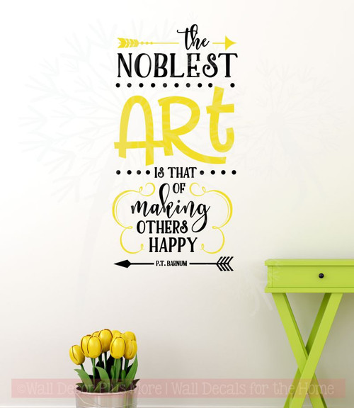 Making Others Happy Kitchen Wall Word Stickers Vinyl Lettering Decals-Black, Yellow