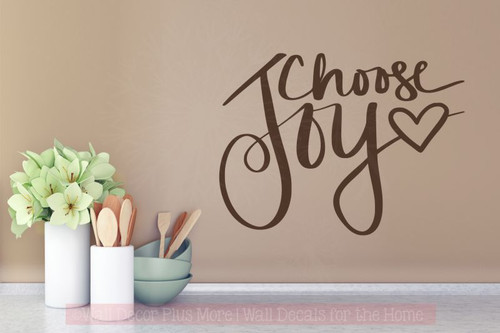 Choose Joy Inspirational Wall Decals Vinyl Stickers for Home Decor-Chocolate Brown