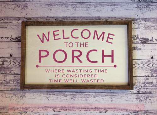 Welcome To The Porch Vinyl Lettering Decals Entry Wall Sticker Quotes-Berry