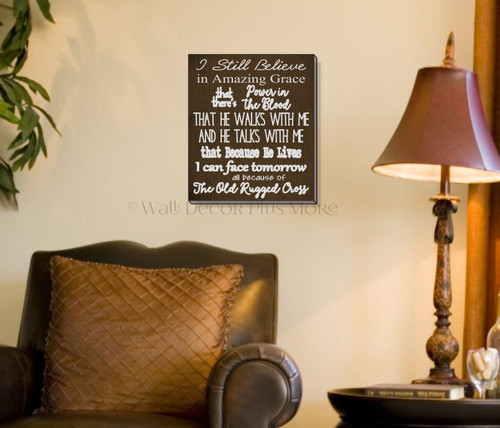 Old Rugged Cross 12x14 Religious Hymns Canvas Wall Art Print