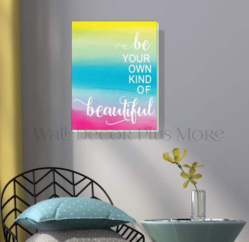 Inktuitive 'Luxury Girl' Inspirational Wall Art | Makeup Room Canvas Print  | Motivational Décor for Bedroom, Living Room & Business Office | 16 x 12