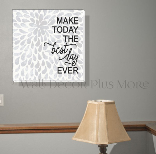 Best Day Ever Canvas Wall Art Print Inspirational Easy to Hang Wall Decor