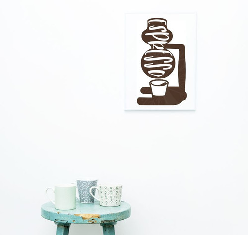 Espresso Kitchen Wall Decor Stickers Kitchenette Coffee Vinyl Art Decals-Chocolate Brown