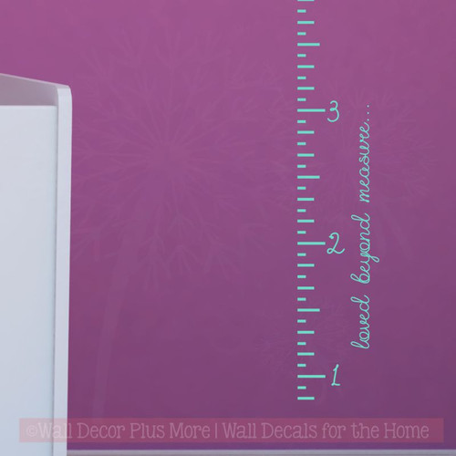 Wall Height Ruler Chart Love Beyond Measure Nursery Decor Decals