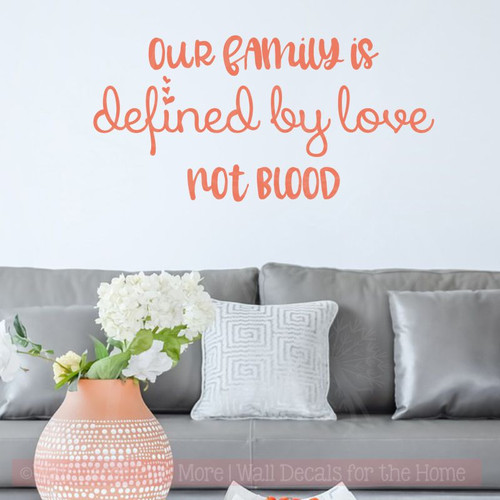 Family Defined By Love Adoption Wall Quotes Vinyl Wall Decal Words