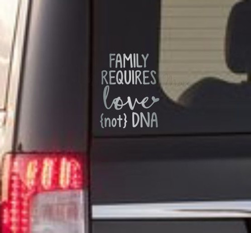Family is Defined by LOVE Not Blood Vinyl Sticker Great Gift 