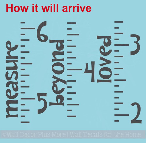 Wall Height Ruler Chart Love Beyond Measure Nursery Decor Decals