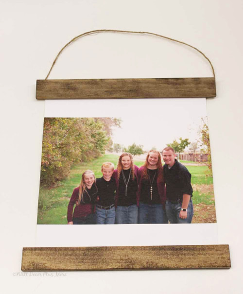 Hanging Canvas Photo Prints With Wood Edges Rustic Wall Banner Full Edge Bleed