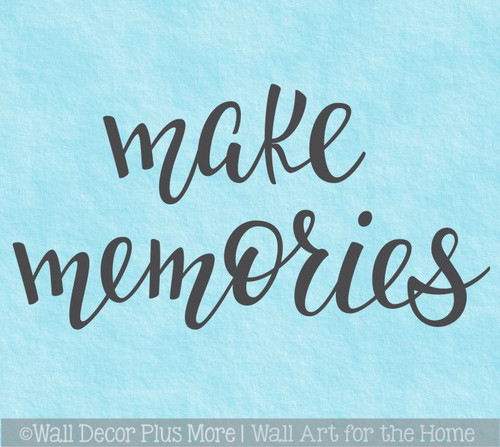 Make Memories Family Wall Quote Decals Cursive Wall Words Vinyl Lettering