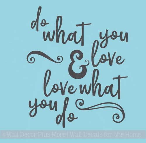 Do What You Love Wall DÃ©cor Decals Motivational Quotes Vinyl Lettering