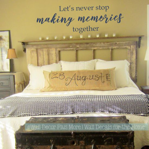 Bedroom Decor Wall Sign I Never Want To Stop Making Memories With You Farmhouse Style Framed Sign Wedding Gift