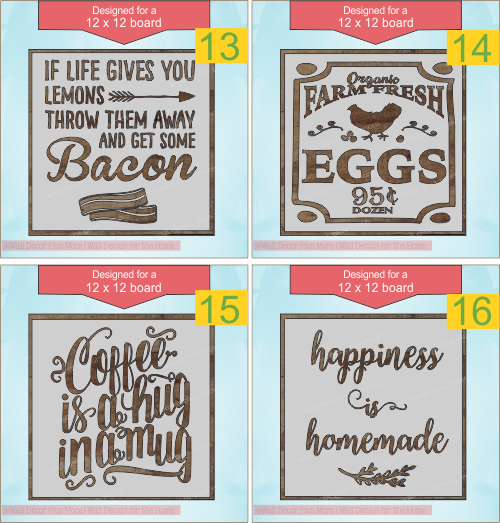 Stencil Stickers Decal for Wood Sign Painting Party Pallet DIY