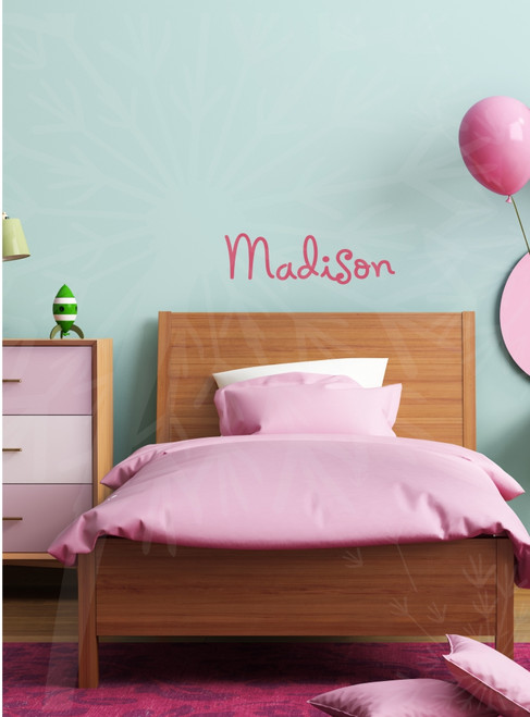 Madison in Holiday Springs font Wall Name Decal Lipstick