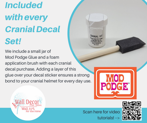Mod Podge glue is included in every order of cranial decals