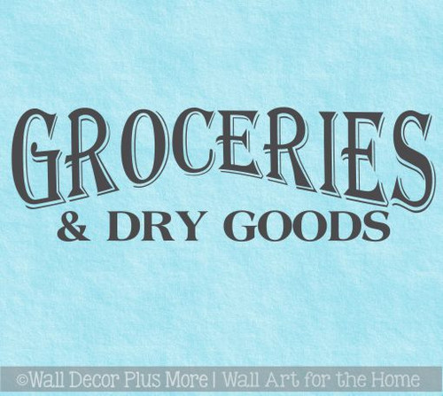 Kitchen Wall Decor Groceries Dry Goods Wall Decal Farmhouse Art Stickers