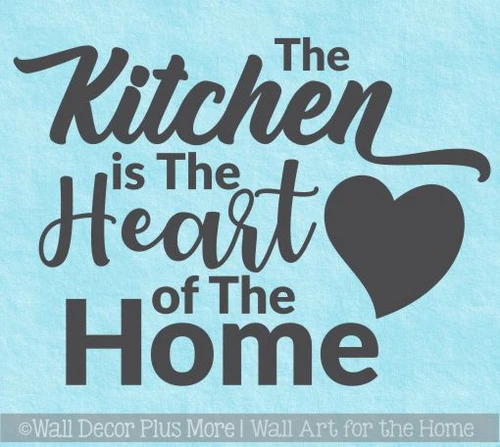Kitchen Wall Decals Kitchen Heart Of Home Vinyl Lettering Stickers