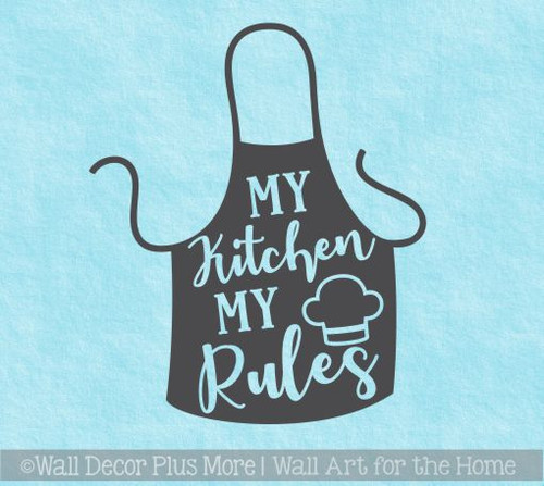 Wall Stickers My Kitchen My Rules Funny Mom Vinyl Art Wall Decals Quote
