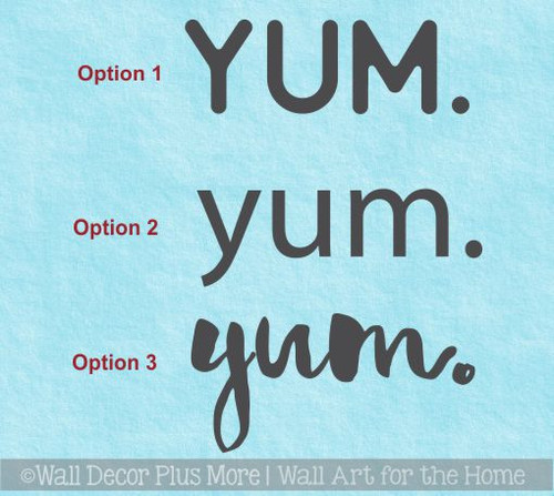 Kitchen Wall Stickers Yum Vinyl Lettering Decals for Kitchen Home Decor