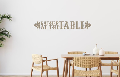 Farmhouse Wall Stickers Gather At The Table Vinyl Kitchen Wall Decals-Deep Blue