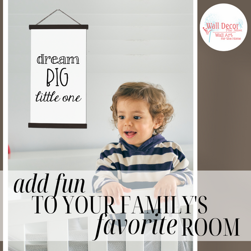 Canvas Wall Hanging Dream Big Little One Nursery