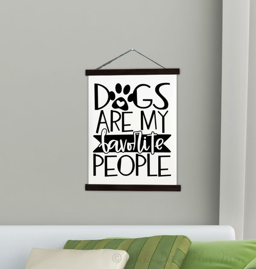 Wood & Canvas Wall Hanging, Dogs Favorite People Wall Art Home Decor