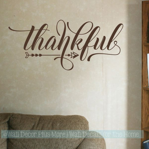 Farmhouse Wall Art Stickers Thankful Vinyl Kitchen Wall Decor Decals