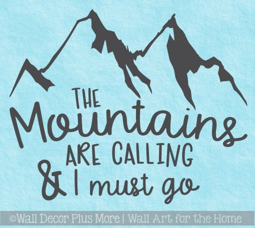 Motor home Decals Mountains Are Calling Camper Art Lettering RV Stickers