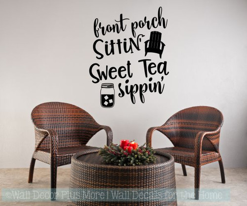 Farmhouse Wall Stickers Front Porch Sweet Tea Home Decor Art Decals