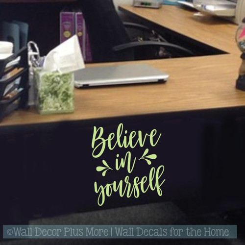 Inspirational Wall Decor Quotes Believe In Yourself Girls Bedroom Decal