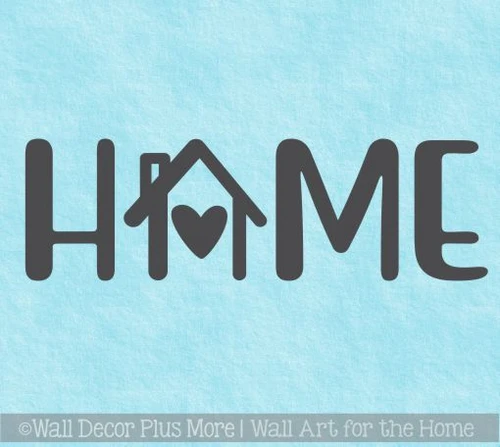 Home Word Decor Kitchen Wall Decals House Art Heart Vinyl Wall Sticker