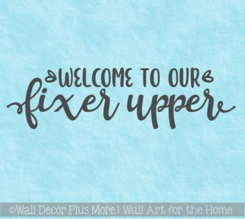 Farmhouse Wall Decals Welcome To Fixer Upper Vinyl Home Decor Stickers