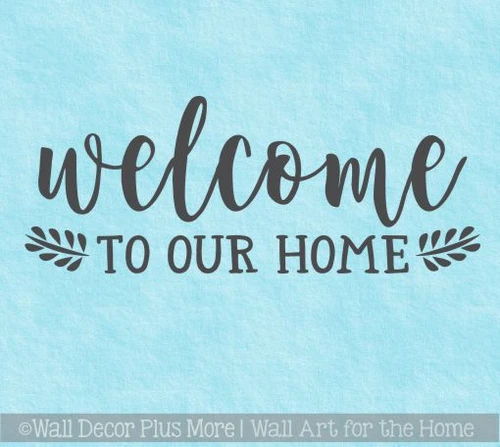 Decals For Wood Signs Welcome To Our Home Vinyl Art Decals Home Decor