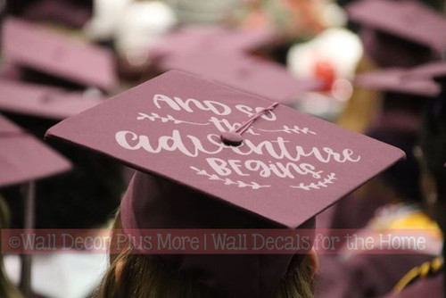 Graduation Hat Decoration Vinyl Decal 