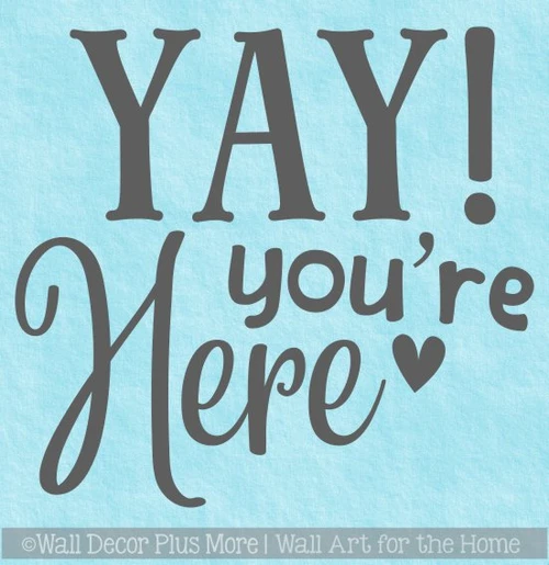 Welcome Wall Decal for Camper Classroom Home Youre Here Vinyl Sticker