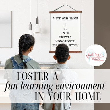 Wood & Canvas Wall Decor Hanging Bathroom Eye Vision Chart Wall Art Sign