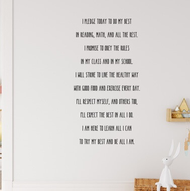 Classroom Wall Decoration Decal Quote School Pledge Do My Best Sticker