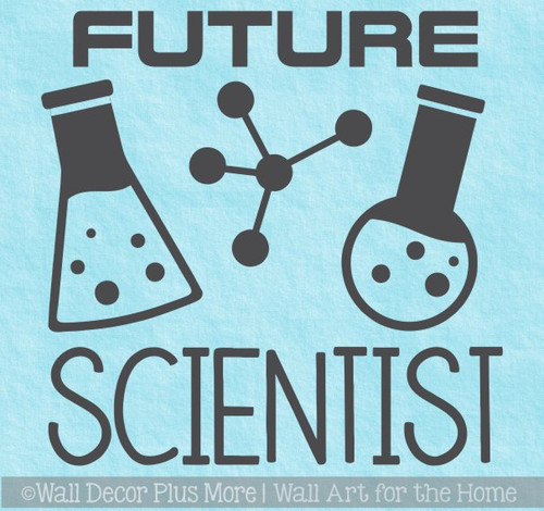 School Wall Art Decor Sticker Future Scientist Kids Bedroom Decal Quote
