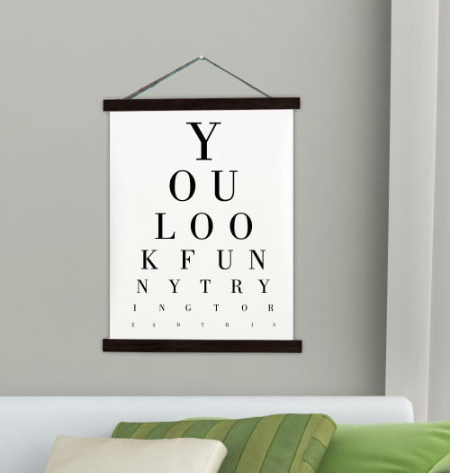 Eye Chart I Love You Poster