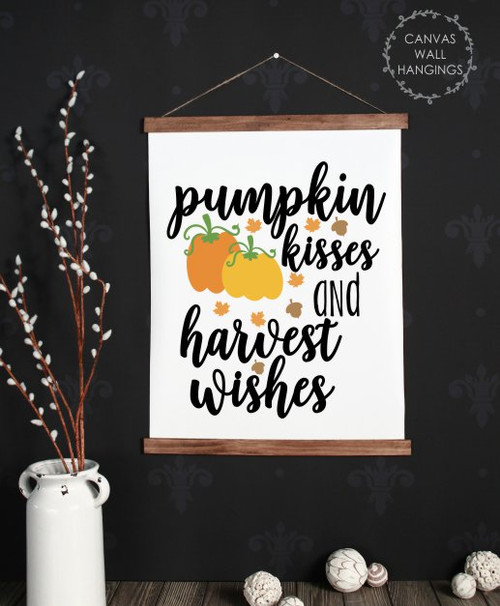 Kids White Wooden Hangers - Pumpkin and Bean