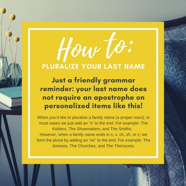 Personalized Name Stickers for Appliance Vinyl Decal Lettering 7x2-Inch — Yellow and gray poster with grammar tips,