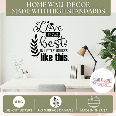 Love Little Houses Like This Quote Home Wall Decal Vinyl Art Decor Sticker