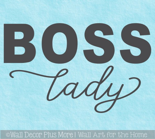 Boss Lady Office Wall Art Decor Sticker Vinyl Words Lettering Quote