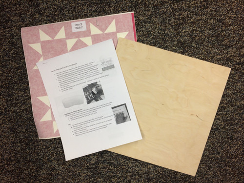 Kids Options Stencil Sticker Decals for 12x12 Board Painting Parties, 4 Designs — Pink fabric with star pattern alongside