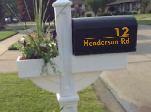 Mailbox Decals Vinyl Stickers Personalized Custom Address Lettering Set