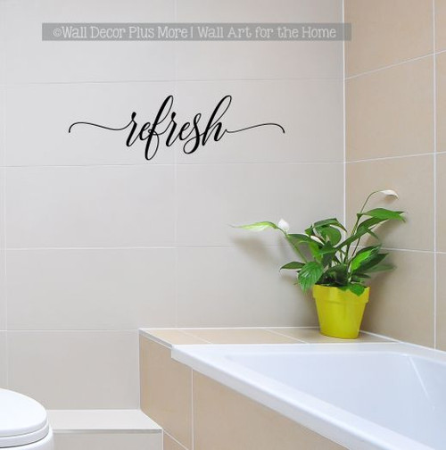 His and Hers Vinyl Lettering Wall Decal Sticker Bathroom Decals Size: 6H x  9L, 6H x 11L - Color: Black