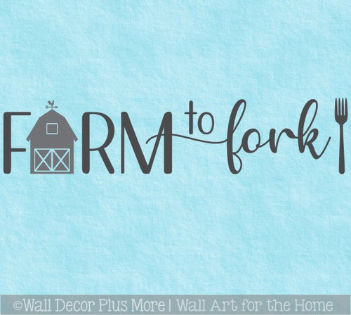 Kitchen Wall Art Decal Farm To Fork Farmhouse Decor Letters Sticker Barn