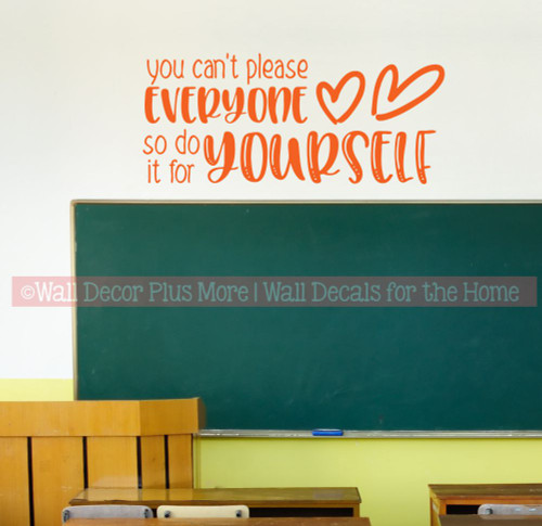 Wall Art Decal Sticker Do It For Yourself Motivational Quote for Decor-Orange