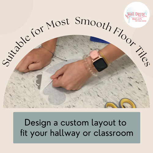 Sensory Path Hallway Floor School Decal Stickers Feet Hands Stretch Smooth Floor Tiles