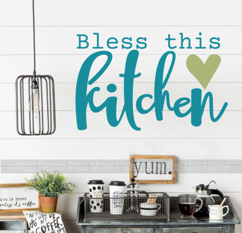 Kitchen Vinyl Wall Decal Kitchen the Heart of the Home Lettering