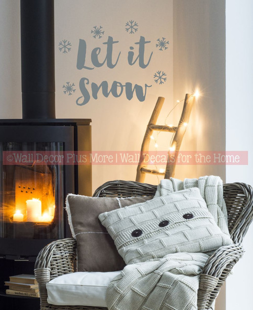  Mfault Winter Snowman Wall Decals Stickers, Let It